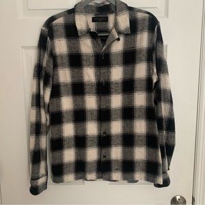 Allsaints Black/Cream check shirt